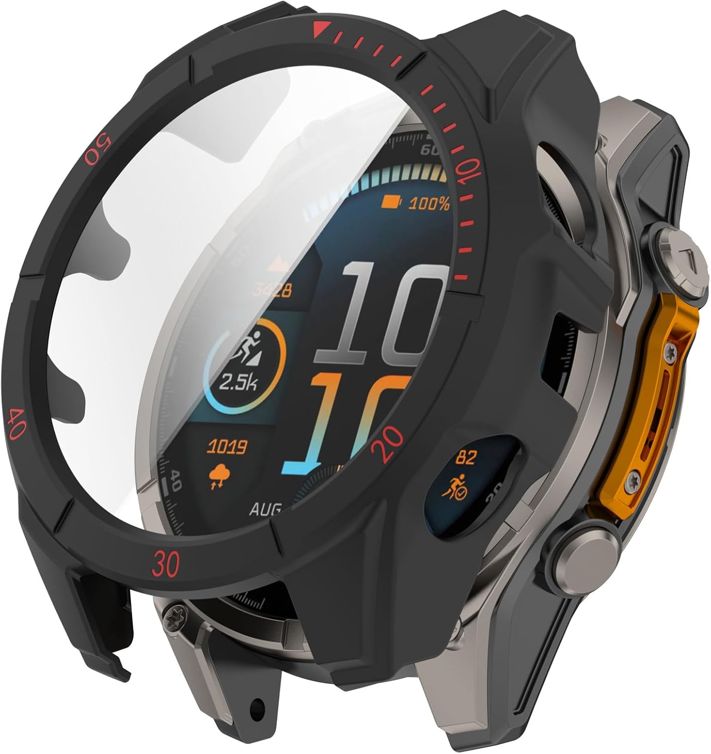 THRE For Garmin Fenix 8 Solar Glass Screen Protector Case Cover 47mm 51mm