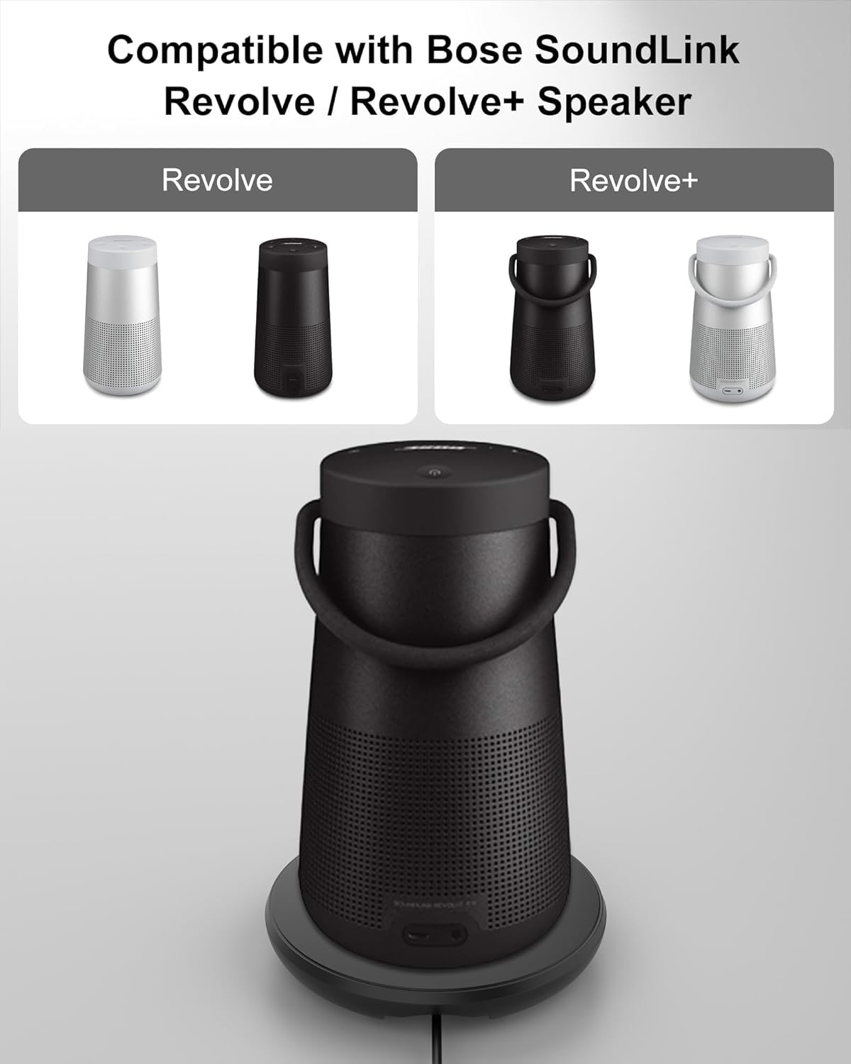 THRE Charging Cradle for Bose Soundlink Revolve/Revolve+/Revolve 2