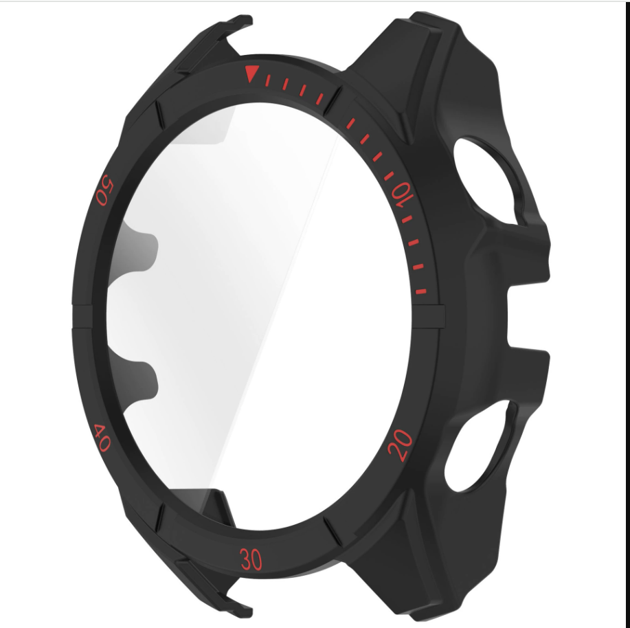 THRE For Garmin Fenix 8 Solar Glass Screen Protector Case Cover 47mm 51mm