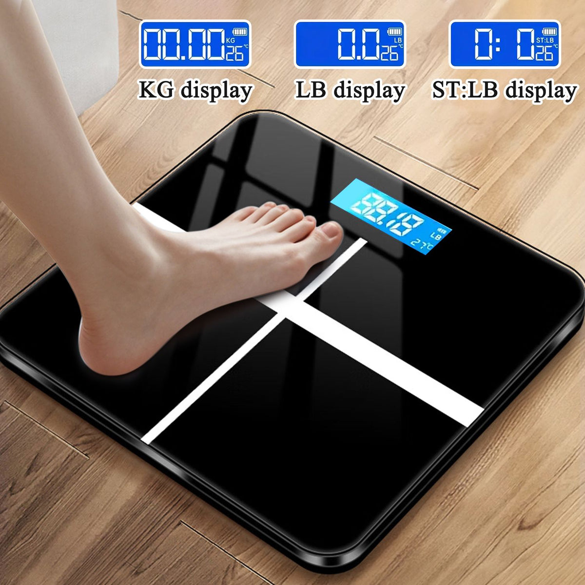 396-pound Weight Scale, Electronic Scale, Bathroom Scale, Personal Scale, High-precision Weight Scale, With LCD High-definition Display And Temperature Display (switchable KG/LB Units) Large Platform, Durable And Safe, Suitable For Various Scenarios