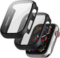THRE【2 Pack 】For Apple Watch Screen Protector Tempered Glass Series 8 7 6 5 4, 44mm 40mm