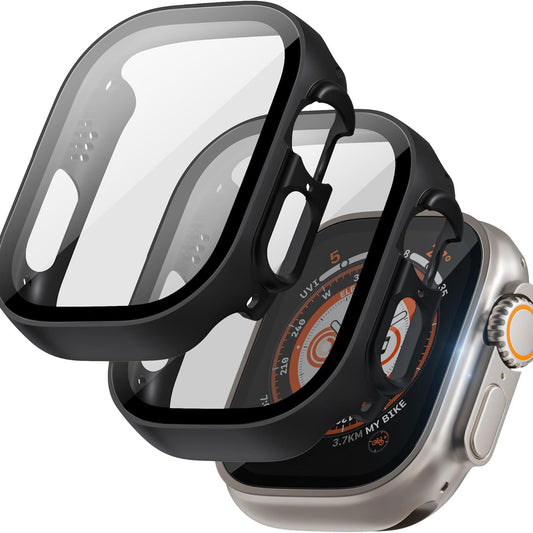 THRE【2 Pack 】For Apple Watch Screen Protector Tempered Glass Ultra 2 Ultra 49mm
