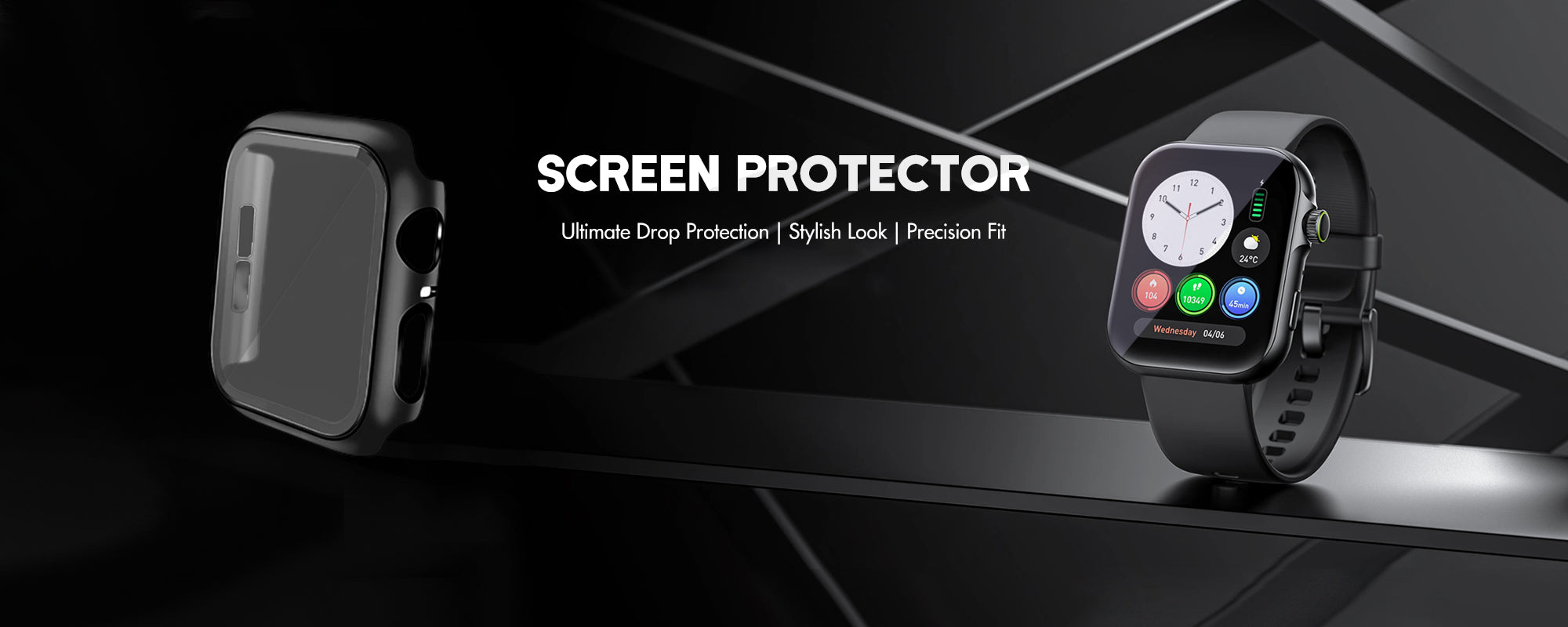 Modern smartwatch with Thre drop-resistant screen protector