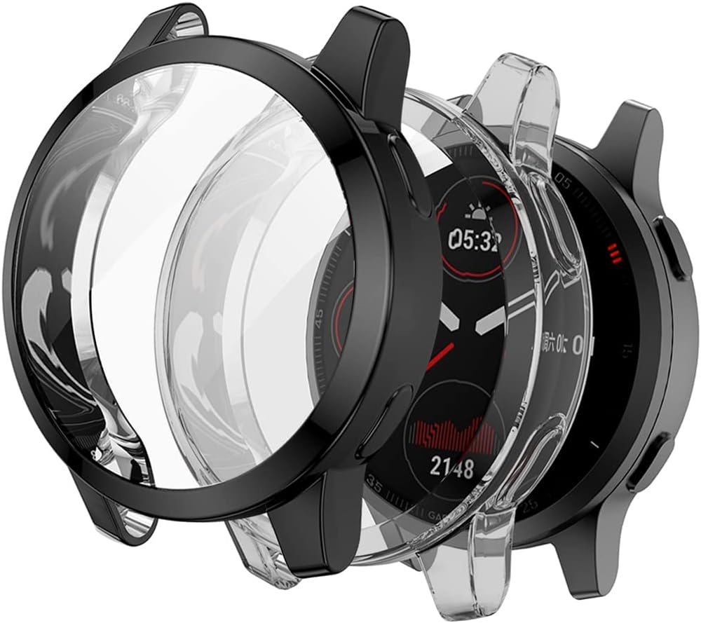 THRE【2 Pack】 For Garmin Vivoactive 4 4S TPU Screen Protector Full Case Cover