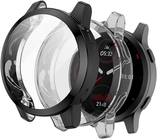 THRE【2 Pack】 For Garmin Vivoactive 4 4S TPU Screen Protector Full Case Cover