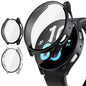 THRE【2 Pack 】For Samsung Galaxy Watch 7 Screen Protector Tempered Glass Case Cover